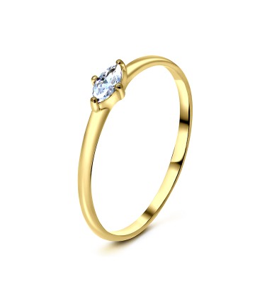 CZ Gold Plated Silver Rings NSR-2170-GP